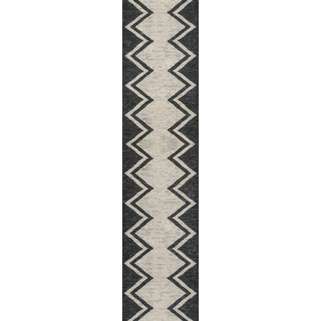 Siksak Modern Chevron Border Area Rug